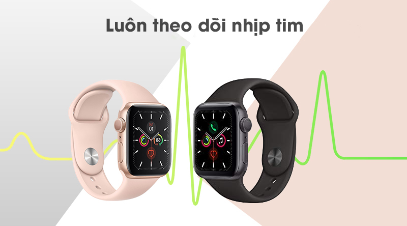 Apple watch Series 5 cũ đo nhịp tim liên tục