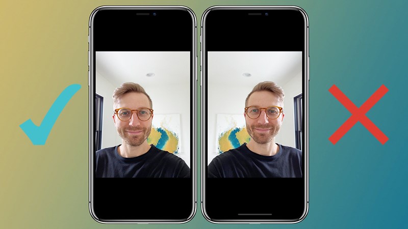 Cách bật tính năng kích hoạt đối xứng ảnh camera trước trên iOS 14