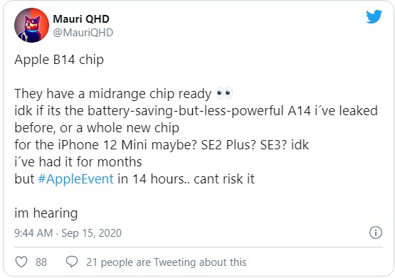 MauriQHD tố cáo Apple sử dụng chip B14 cho iPhone 12 Mini để tiết kiệm chi phí
