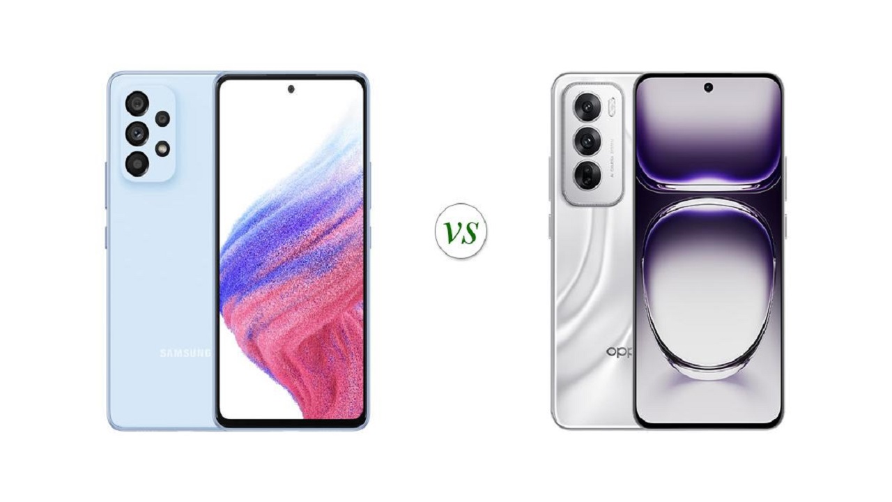 so sánh sam sung a55 và oppo reno 12 pro