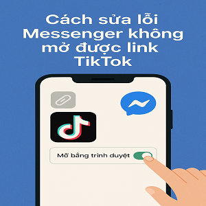 vì sao k mở được link tiktok trên messenger